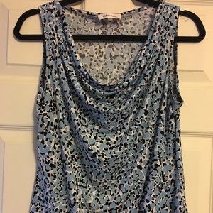 🍁Silky blue sleeveless Calvin Klein dress shirt